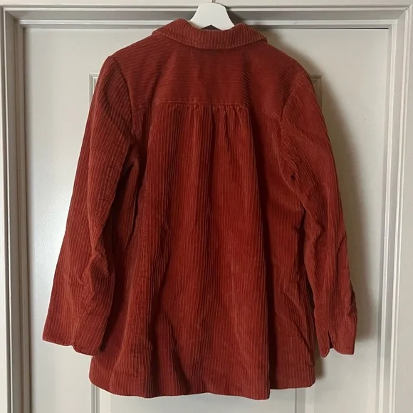 Denim & Co Burnt Orange Corduroy Jacket - Picture 3 of 3